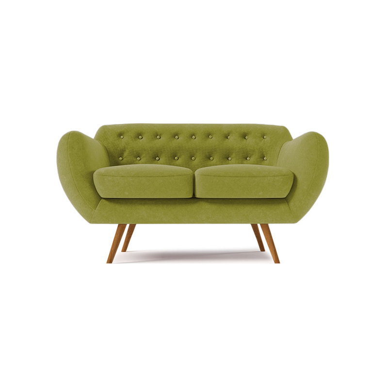Millicent 2 Seater Loveseat, Green