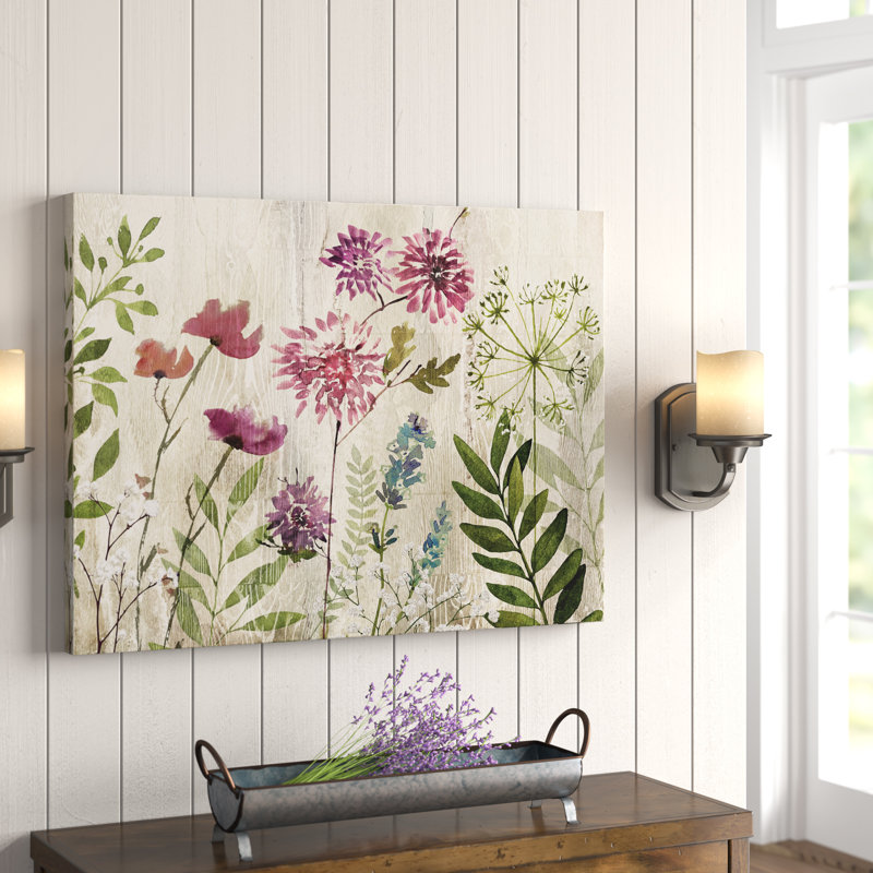 Meadow Flowers II - impression, H 24 po x l 32 po x p 1,5 po, Toile tendue