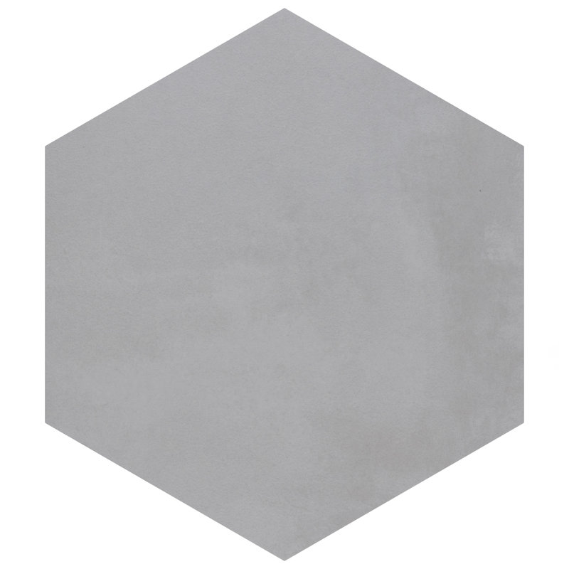 Industrial Hex 8-1/2 In. X 9-7/8 In. Porcelain Modern Look Wall & Floor Tile, White