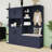 Storage Cabinet and Hall Tree Combination, with Hooks, Storage Cabinet, Open Shelves and Shoe Bench-433331375