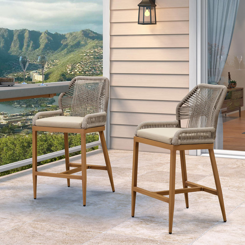 Rattan Bar Stool For 42 Inch Counter Wicker Counter Height Stools