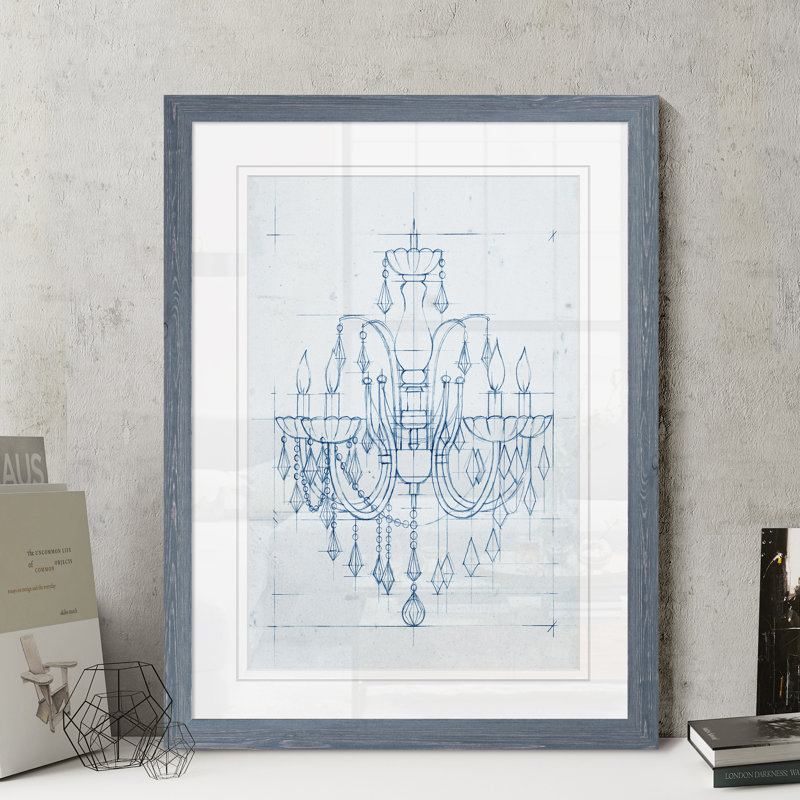 « lustre draft i » par paul cezanne-cadre photo, reproduction d’art, H 32 po x l 44 po x 1,25 po, Impression encadrée grise