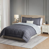 Nestl All Season Solid Lightweight Down Alternative Reversible Comforter