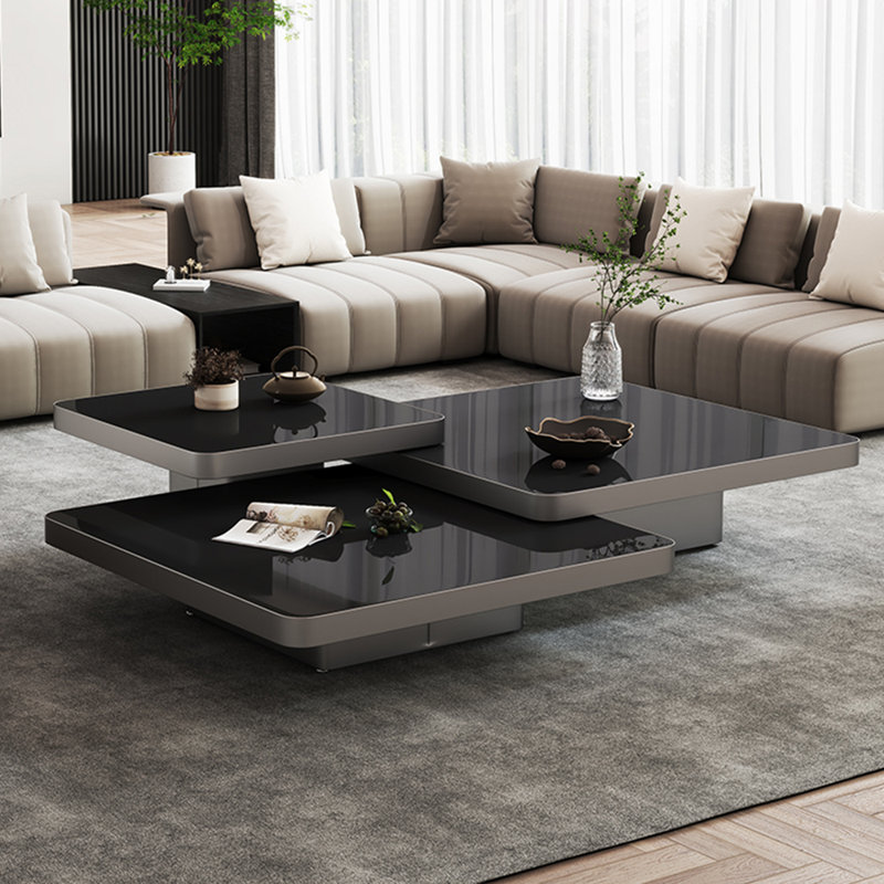 Simple luxurious square coffee table set