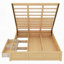 Wood Platform Bed with Underneath Storage and 2 Drawers-1921116745