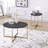 Black And Champagne Round End Table-1008635814
