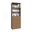 Ensemble de bibliothèque 4 pièces H 71,1 "avec portes et tablettes ouvertes, armoire de rangement haute