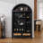 75" Tall Arched Storage Display Cabinet-1887287335