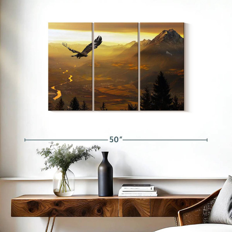 Brampt Golden Eagle At Sunset, 24" H x 38" W