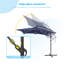 Parasol d'extérieur carré 8,2 x 8,2 pi Lannie-613090441