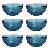 Fortessa Jupiter Vintage Glassware Collection Cereal Salad Dessert Snack All-Purpose Bowl 6 Pack, Clear, 14 Ounce (6 Pack)