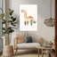Gentle Baby Dinosaur Minimalist Modern Playful Animal Wall Art Print by Mathieu - Wrapped Canvas Print-1212873866