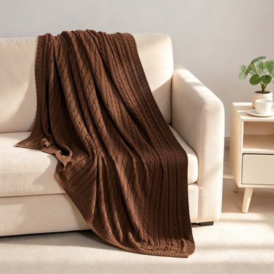 Couverture 100% coton naturel, 51 po x 67 po