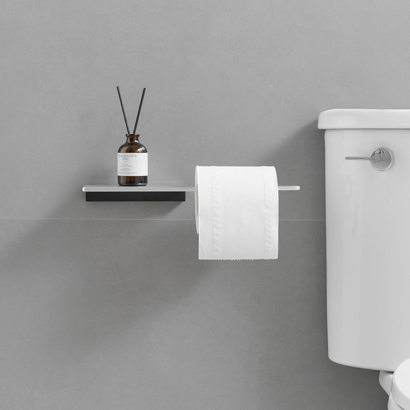 Ensemble de quincaillerie de salle de bain 4 pièces, Noir mat Blanc