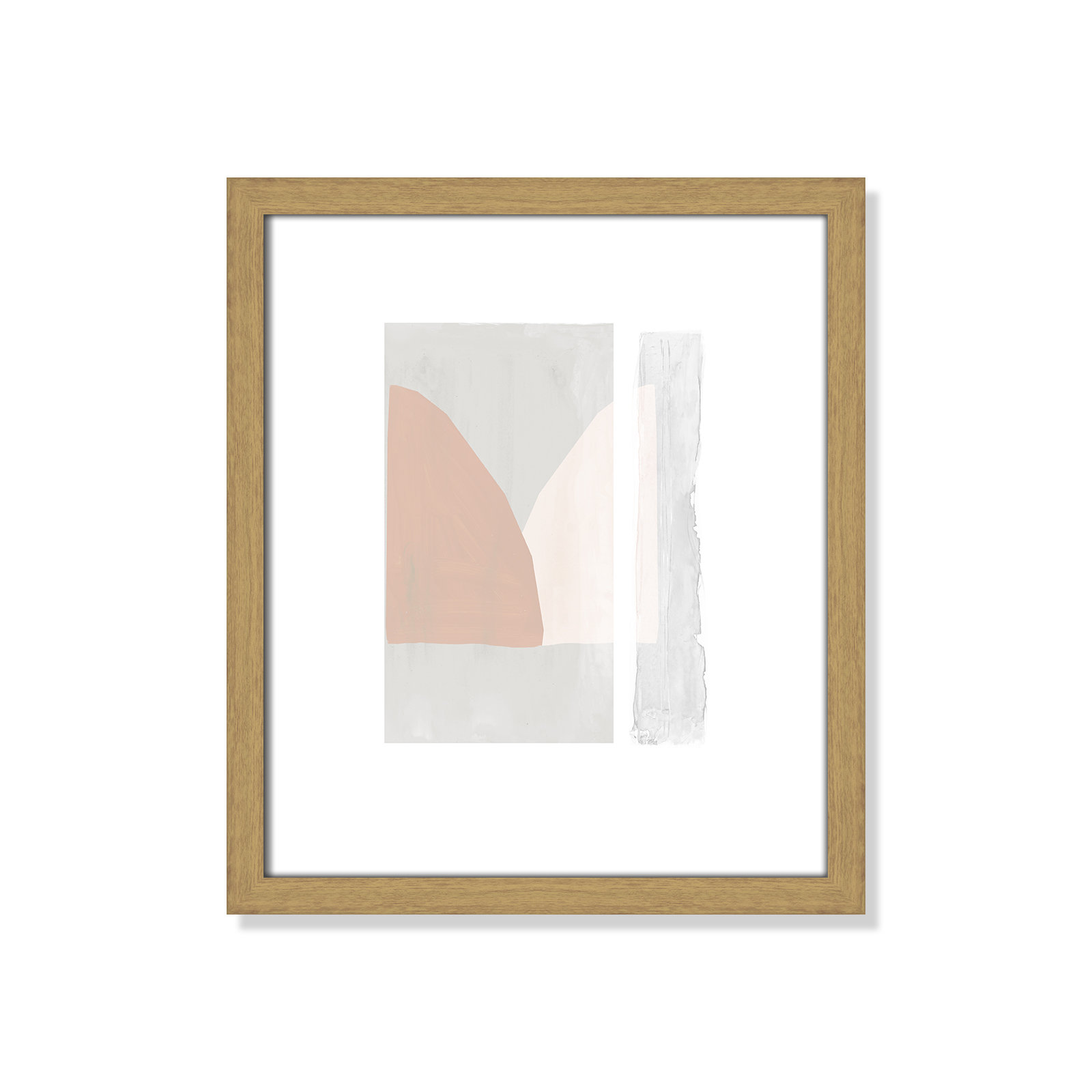 Soft and Light - Painting Print, 15" H x 13" W x 0.75" D, Beige Wood Framed Paper