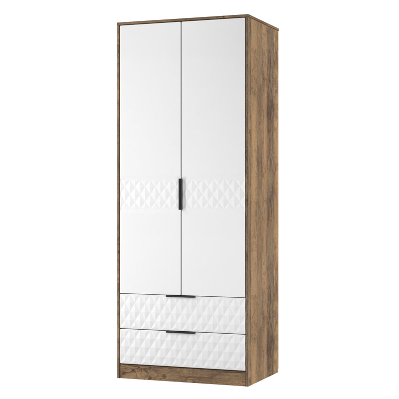 Bethanne 2 Drawer Double Wardrobe, White