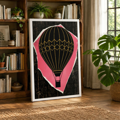 Golden Ascent Art Deco - Wrapped Canvas