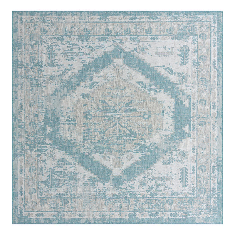 Oriental Indoor / Outdoor Rug, Square 10'