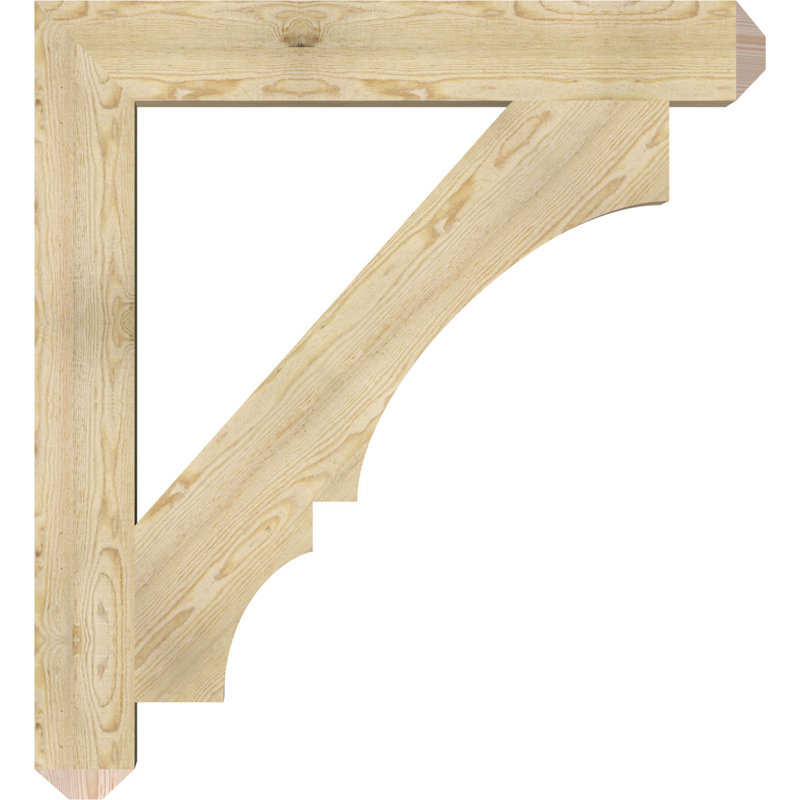 H 6 po x P 6 po Support en bois / corbeau, Sapin Douglas scié brut, L 6 po x P 44 po x H 48 po