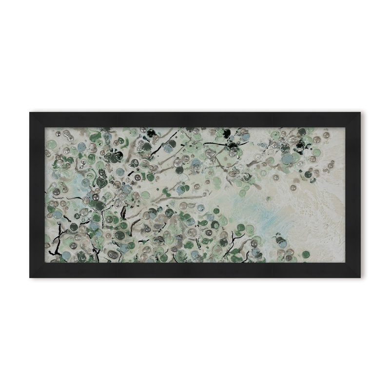 Nature Inspired "Dappled Canopy" Canvas Wall Art By , 16" H x 8" W, Framed Matted Print, White