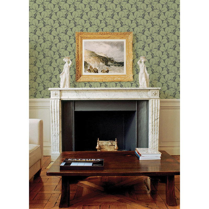 Rouleau de papier peint lisse L 33 pi x l 20,5 po, Vert