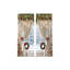 Kbndieu Christmas Rod-Through Champagne Tied Christmas Ball Wreath Outdoor Printed Decorative Curtains-1540399353