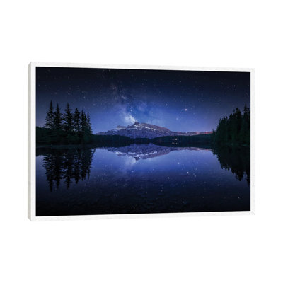 Perfect Two Jack Lake Reflection by Jesús M. García - Painting on Canvas