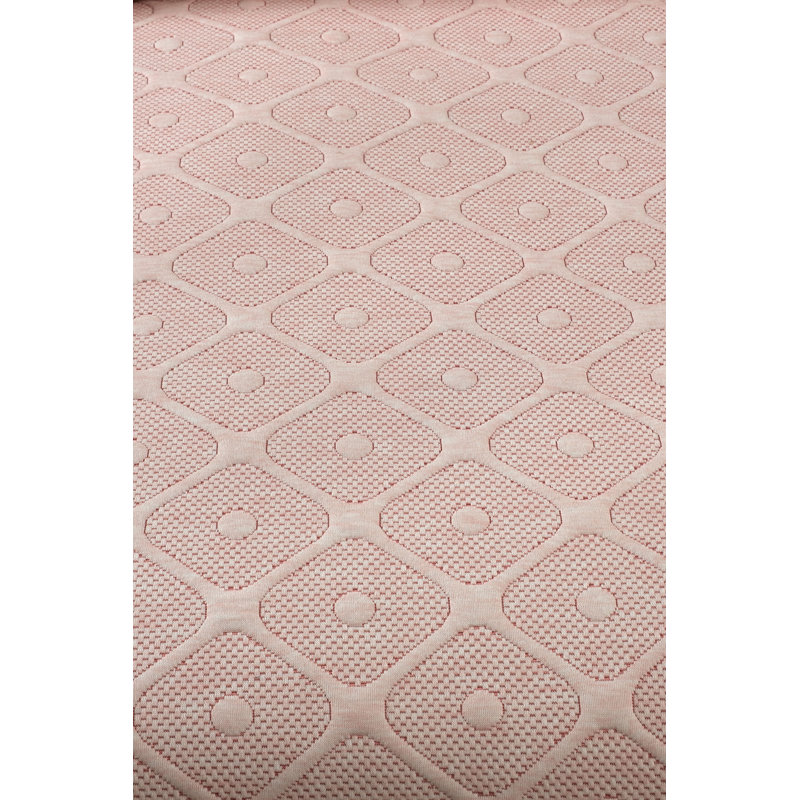 Blush Flannel Queen Bedspread Set with Pillow Shams