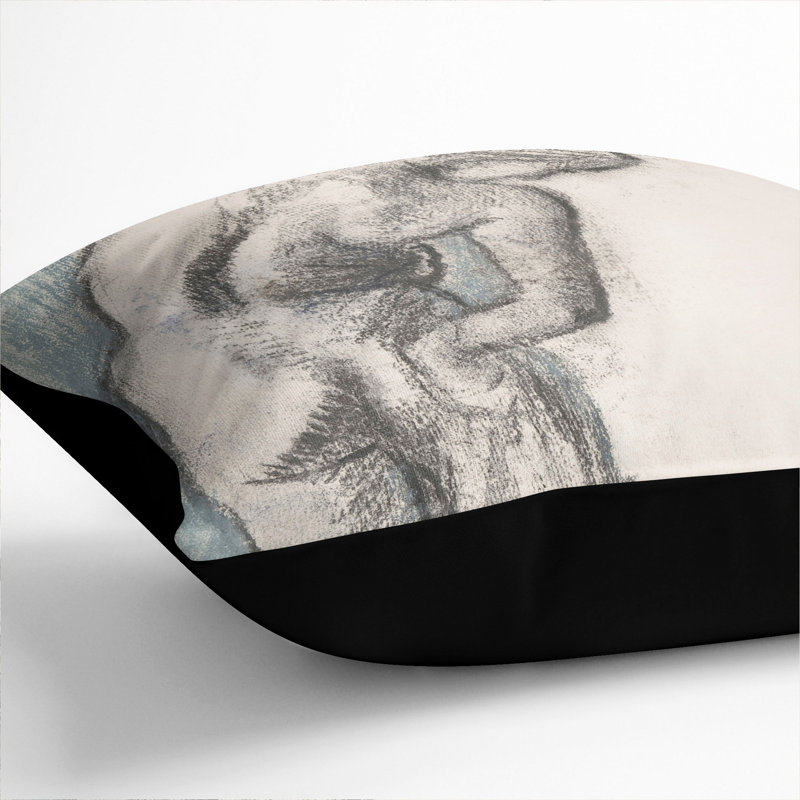 Study Of A Nude Woman Vol.1 Square Throw Cushion, 55cm H x 55cm W x 20cm D, Black