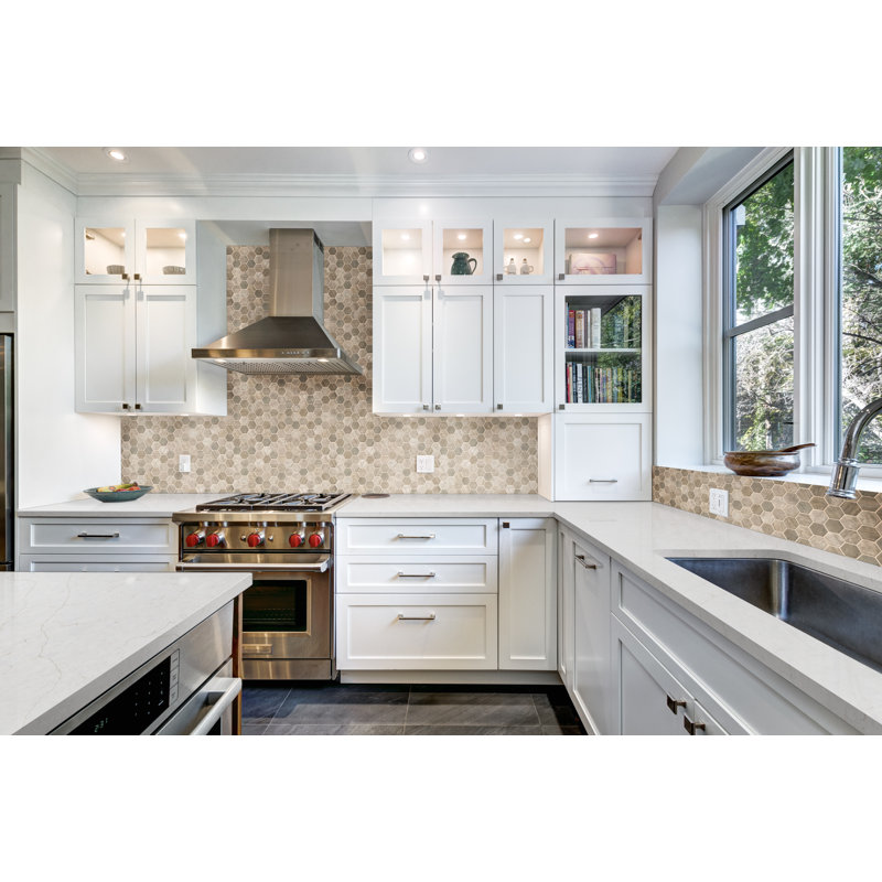 Montessa Roman Timber Hexagon 11 in. x 13 in. Matte Glass Mosaic Floor and Wall Tile