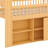 Elevated Loft Bed with Built-In Organizer Shelves and LED Accent Headboard-1127713823
