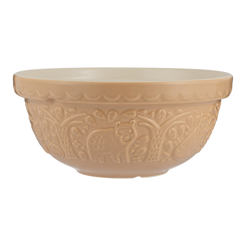 In The Forest Bear Mixing Bowl, Cane Beige