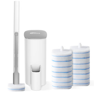 Oshang Disposable Toilet Brush, Toilet Bowl Cleaner, 14 Refills for Bathroom Maintenance