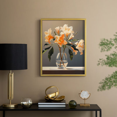 Classy Vase I, reproduction encadrée - bois massif