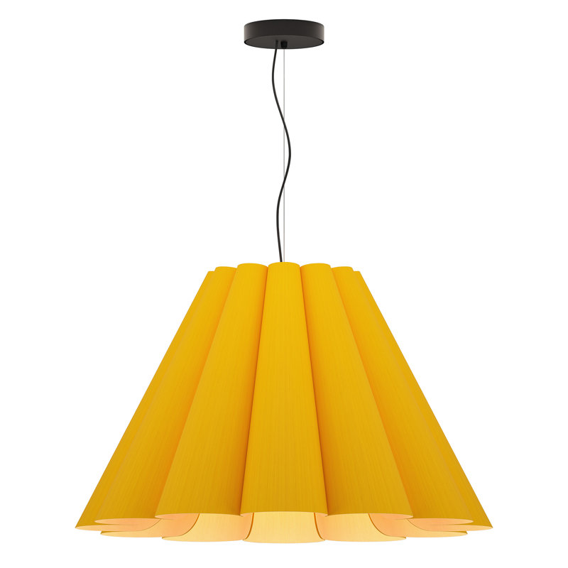 Luminaire suspendu moyen Lora 56, Jaune, H 19,8 po x l 31,5 po x P 31,5 po