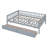 Full Size Wooden Daybed with 2 Drawers – Sofa Bed for Bedroom & Living Room, Gray-118619014-118619015