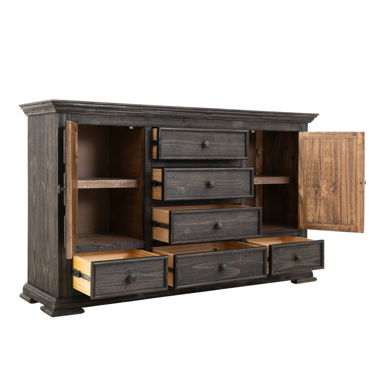 Commode 6 tiroirs et 2 portes Terra Dark