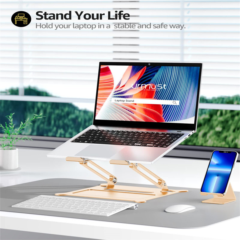 Metal Monitor Stand, Gold