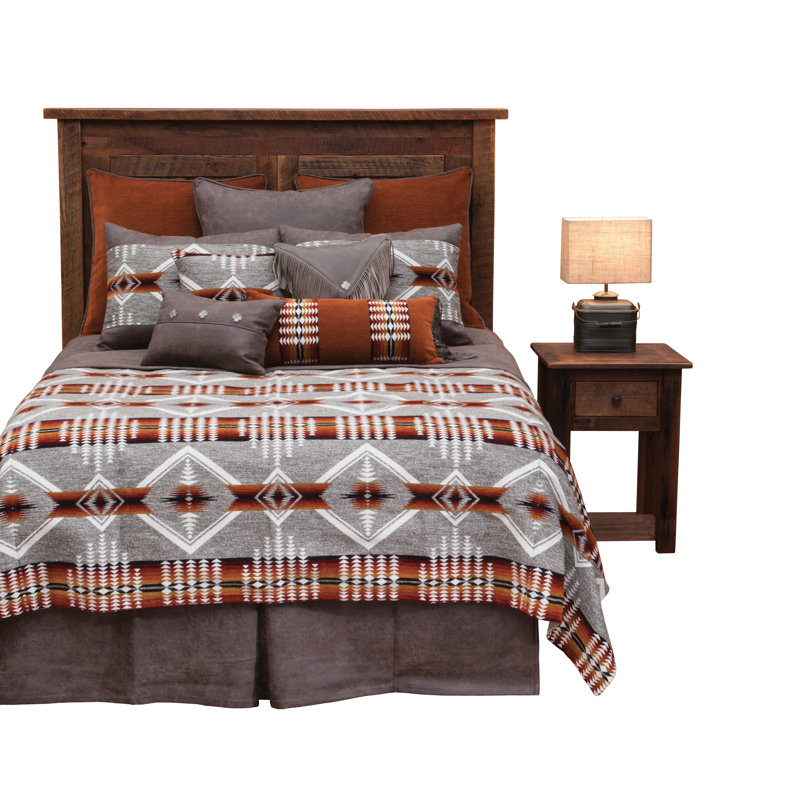 Wooded River Mesquite Bed Ensemble - Value Set - Cal King, California King Coverlet + 5 Additional Pieces