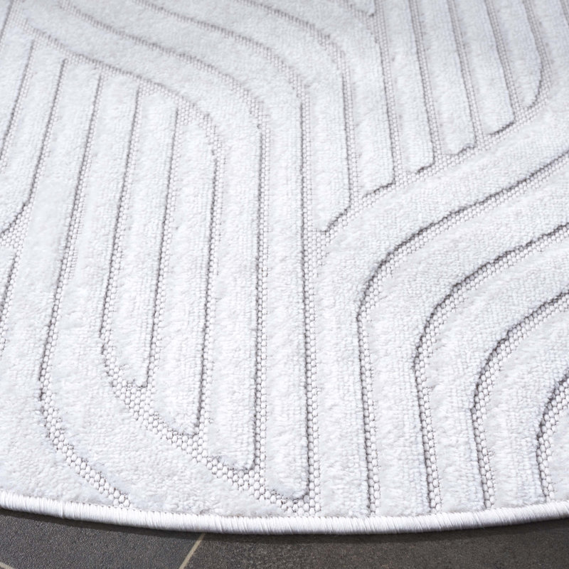 Burzell Performance Abstract Rug, Square 6'7"