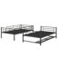 Twin Over Twin Metal Bunk Bed Equipped With Shelf And Safety Guardrails By XIUYE-114355475