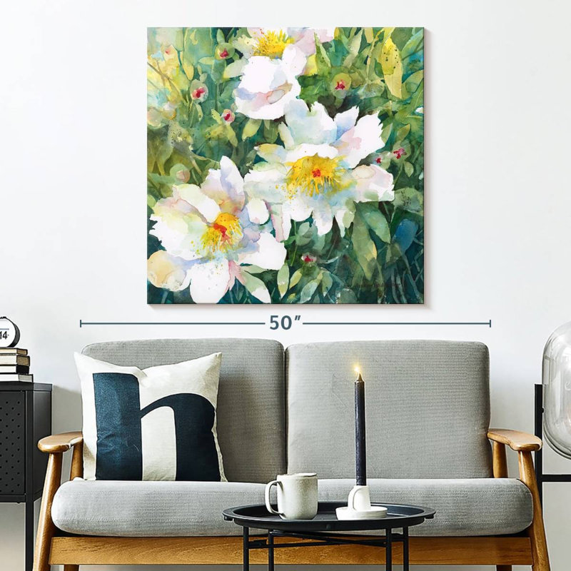 Harnek Pristine Peonies, 33" H x 33" W