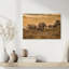 African Safari Elephants Contemporary Bird Wall Art Print-398667223