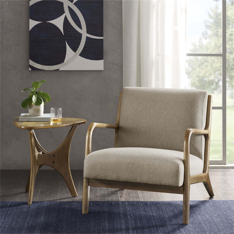 Chaise longue Mid Century, Taupe