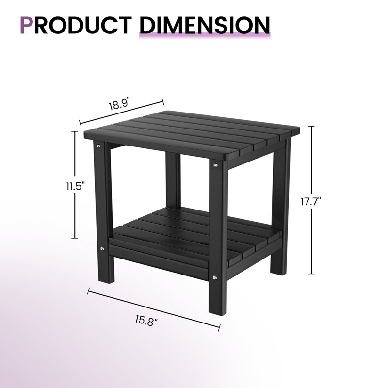 Premium HDPE Outdoor Storage Table – All-Weather Durability & Perfect for Any Patio, Black