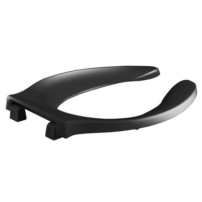 Stronghold Elongated Toilet Seat with Integrated Handle and Check Hinge
