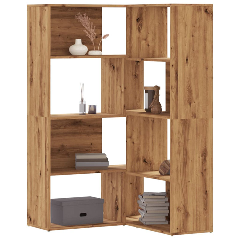 Azamat 140cm H x 85cm W Bookcase, Artisian Oak