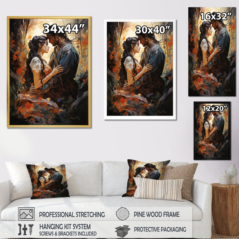 «Loyard Hinduisim Art Rama and I», reproduction sur toile, Cadre photo noir, H 40 po x l 30 po x P 1,5 po