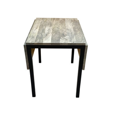 Cob Solid Wood Top Metal Base Dining Table