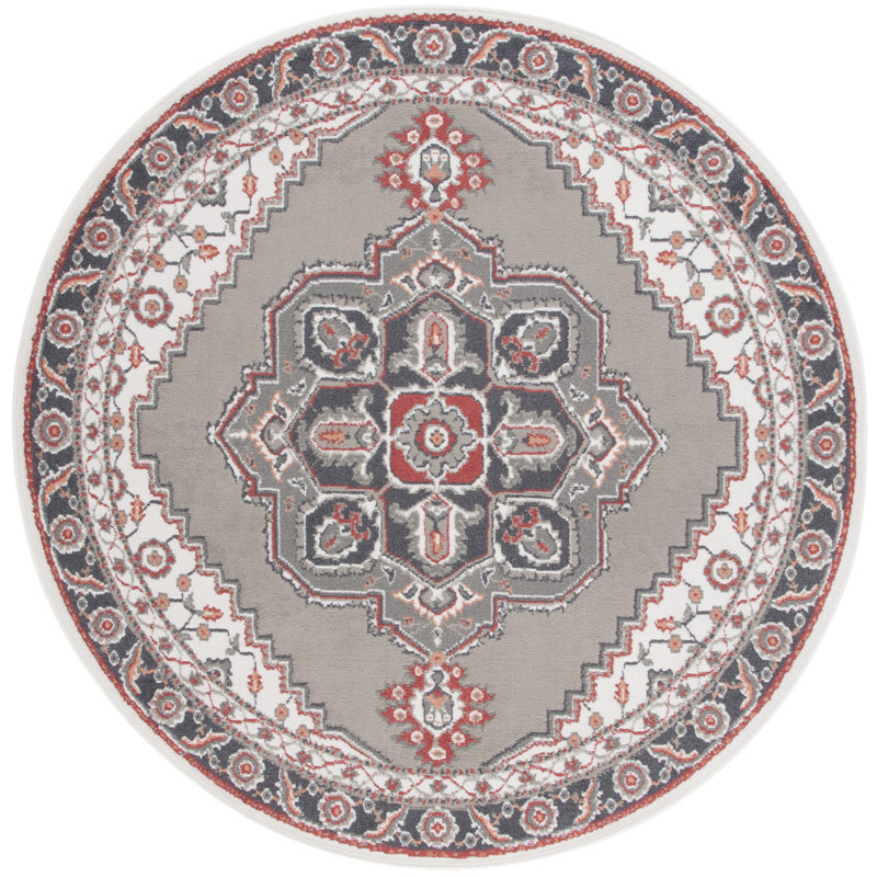 Pyramid Performance Oriental Rug, Round 6'7"